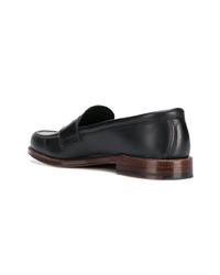 Slippers en cuir noirs Alden