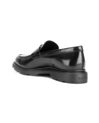 Slippers en cuir noirs Hogan