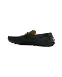 Slippers en cuir noirs Baldinini