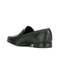 Slippers en cuir noirs Prada