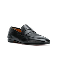 Slippers en cuir noirs Salvatore Santoro