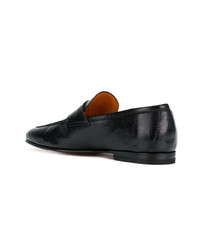 Slippers en cuir noirs Salvatore Santoro