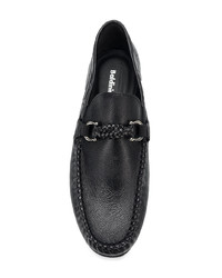 Slippers en cuir noirs Baldinini