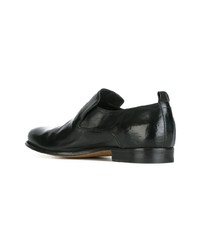 Slippers en cuir noirs Officine Creative