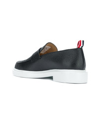 Slippers en cuir noirs Thom Browne