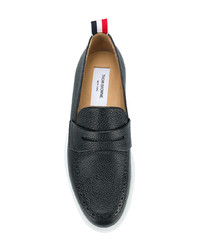 Slippers en cuir noirs Thom Browne