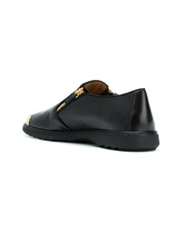 Slippers en cuir noirs Giuseppe Zanotti Design