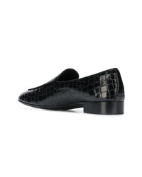 Slippers en cuir noirs Giuseppe Zanotti Design