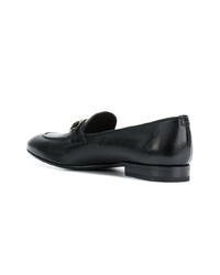 Slippers en cuir noirs Lidfort