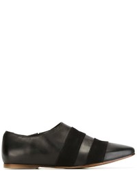 Slippers en cuir noirs Damir Doma