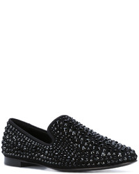 Slippers en cuir noirs Giuseppe Zanotti Design