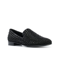 Slippers en cuir noirs Giuseppe Zanotti Design