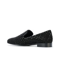 Slippers en cuir noirs Giuseppe Zanotti Design