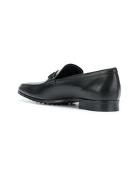 Slippers en cuir noirs Tod's