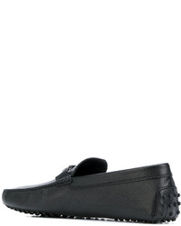 Slippers en cuir noirs Tod's