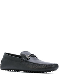 Slippers en cuir noirs Tod's