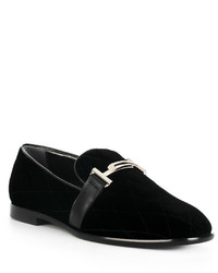 Slippers en cuir noirs Tod's