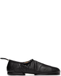 Slippers en cuir noirs Dries Van Noten