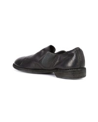 Slippers en cuir noirs Guidi