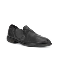 Slippers en cuir noirs Guidi