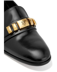 Slippers en cuir noirs Alexander McQueen