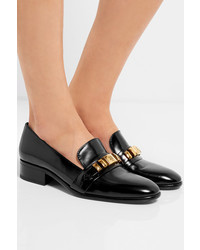 Slippers en cuir noirs Alexander McQueen