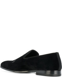 Slippers en cuir noirs Alexander McQueen