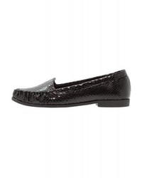 Slippers en cuir noirs Evans
