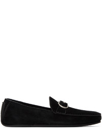 Slippers en cuir noirs Ferragamo