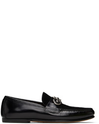 Slippers en cuir noirs Ferragamo