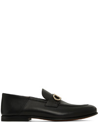 Slippers en cuir noirs Ferragamo