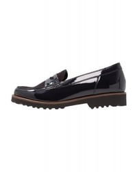 Slippers en cuir noirs Gabor
