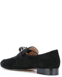 Slippers en cuir noirs Valentino