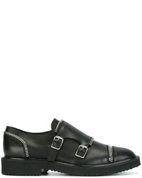 Slippers en cuir noirs Giuseppe Zanotti Design