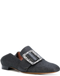 Slippers en cuir noirs Bally