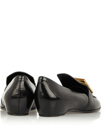 Slippers en cuir noirs Tod's