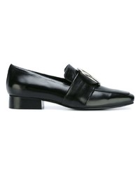 Slippers en cuir noirs Dorateymur