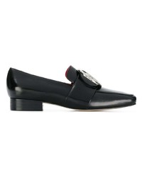 Slippers en cuir noirs Dorateymur