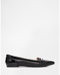 Slippers en cuir noirs Head Over Heels