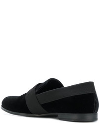 Slippers en cuir noirs Jimmy Choo