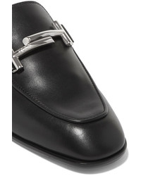 Slippers en cuir noirs Tod's