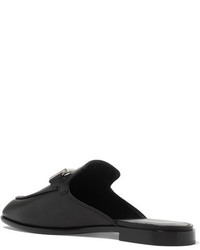 Slippers en cuir noirs Tod's