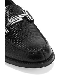 Slippers en cuir noirs Tod's