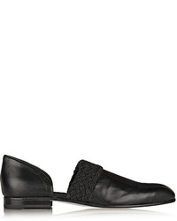 Slippers en cuir noirs Loewe