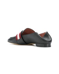 Slippers en cuir noirs Bally