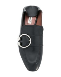 Slippers en cuir noirs Bally