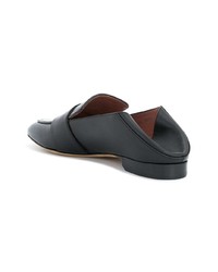 Slippers en cuir noirs Bally