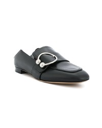 Slippers en cuir noirs Bally