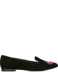 Slippers en cuir noirs Markus Lupfer