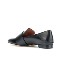 Slippers en cuir noirs Bally